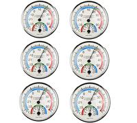 QOXEZY 3/6/9 unidades 2 en 1 Termómetro higrómetro inalámbrico de temperatura y humedad, higrómetro analógico para interior oficina, hogar, exterior