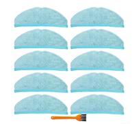 QOXEZY 4/10 paños de microfibra con cepillo de limpieza para robot Conga 8090 Ultra / 9090 AI accesorios de aspiradora, trapo de trapo, piezas de repuesto