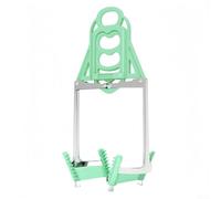 QOXEZY Agarre de placa caliente de acero inoxidable con bloqueo plegable integrado, manejo sin esfuerzo, agarre antideslizante, para electrodomésticos de cocina, microondas, freidoras de aire (verde)