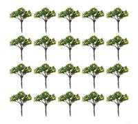 QOXEZY Árboles modelo de plástico, 20 unidades, 4 cm, árbol de simulación de frutas naranjas para trenes y modelado ferroviario de calibre OO