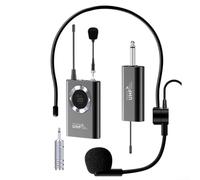 QOXEZY Auriculares inalámbricos de grado profesional con pantalla LED digital para audio claro, 15 opciones de frecuencia disponibles