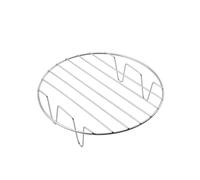 QOXEZY Bandeja de acero inoxidable para freidora de aire de 19 cm | La estructura hueca promueve la circulación uniforme del aire caliente, cocinando alimentos uniformemente cada vez.