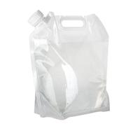 QOXEZY Bolsa de agua plegable de polietileno de 5 L para camping | Se pliega cuando está vacío, ahorrando valioso espacio en tu mochila o equipaje entre usos.