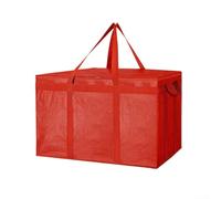 QOXEZY Bolsa de aislamiento de alimentos respetuosa con el medio ambiente diseñada para soportar cargas pesadas mientras mantiene el contenido fresco, como lo muestra la imagen, Rojo