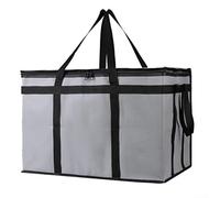 QOXEZY Bolsa de aislamiento de alimentos respetuosa con el medio ambiente diseñada para soportar cargas pesadas mientras mantiene el contenido fresco, como lo muestra la imagen, gray black