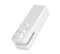QOXEZY Bolsa de alimentos resellable Herramienta para mini sellador de bolsas 2 en 1 para sellado térmico y corte Soporte de carga USB Diseño ligero y fácil de almacenar (blanco)