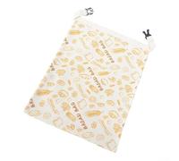 QOXEZY Bolsa de pan reutilizable de cera de abeja con cremallera en L y asa, bolsa de almacenamiento de alimentos de algodón de lino para masa madre, baguettes, queso, organizador de cocina (C)