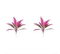 QOXEZY Boston artificial resistente a los rayos UV para helecho con árbol de sangre de dragón, plantas falsas realistas para uso en exteriores, follaje sintético rojo y morado para decoración de