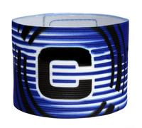 QOXEZY Brazalete elástico de nailon para fútbol, ajuste seguro, diseño C impreso para líderes de equipo, jóvenes y adultos, multicolor, 31 x 6,5 cm (azul)