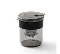 QOXEZY Cafetera de acero inoxidable de 430 ml, 10 x 10 x 12 cm | Capacidad de 430 ml para café y té, para boquilla delgada de cuello de cisne para un vertido preciso, mango ergonómico