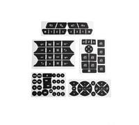 QOXEZY Calcomanías adhesivas para reparación de botones de puerta de Mercedes para Benz, letras blancas superpuestas en negro, compatible con modelos C E SLK CLS SL GLK