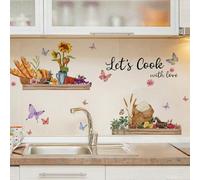 QOXEZY Calcomanías de pared con diseño de flores y mariposas, de PVC | Transforma tu espacio vital con calcomanías florales extraíbles que se aplican suavemente a las paredes limpias sin salir.
