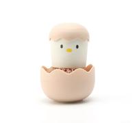 QOXEZY Cepillo exfoliante con diseño de pollo de cáscara de huevo, con accesorio de bola de nano fibra, para una limpieza eficaz de la cocina, ollas, sartenes, lavado de platos (2 unidades, rosa)
