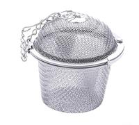 QOXEZY Colador de bolas de infusor de té de acero inoxidable con malla de distancia de agujero a la mitad para una mejor liberación del sabor, reducción de sedimentos, cadena extendida para botellas