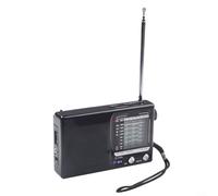 QOXEZY Compact AM FM Radio With Adjustable Telescopic Antenna For Outdoor And Indoor Listening - Portable Design, Battery Powered, Full-Wave Band Weather Radio