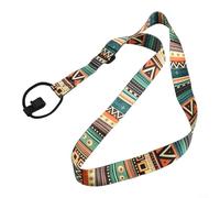QOXEZY Correa de ukelele con estampado hawaiano, diseño antideslizante sobre el cuello, correa de nailon ajustable para ukeleles y guitarras pequeñas de 21 pulgadas, 23 pulgadas, 26 pulgadas, ligera