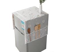 QOXEZY Cubierta de tela para lavadora y refrigerador, a prueba de polvo, impermeable, con bolsa de almacenamiento, aceite para prueba de electrodomésticos de cocina, tamaño grande 62 x 180 cm, tamaño