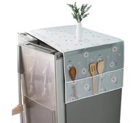 QOXEZY Cubierta de tela para lavadora y refrigerador, a prueba de polvo, impermeable, con bolsa de almacenamiento, aceite para prueba de electrodomésticos de cocina, tamaño grande 62 x 180 cm, tamaño
