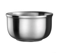 QOXEZY Cuenco aislado de acero inoxidable, composición de grado 304, estructura hueca para gestión térmica diaria, borde ancho redondo y liso, fondo plano estable para comedor familiar (11,5 cm)