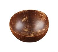 QOXEZY Cuencos de cáscara de coco orgánico pulido para servir sopa de pasta postre reutilizable para comer sin residuos 400 ml