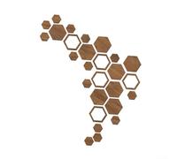 QOXEZY Decoración de pared hexagonal de madera con acabado suave, pared 3D extraíble para oportunidades creativas de bricolaje, para salas de estar y dormitorios