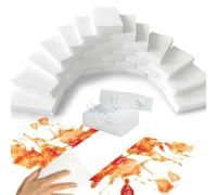 QOXEZY Esponja de limpieza de melamina, cepillo de lavado de espuma multifuncional para cocina, baño, paredes, vidrio, estufa, paquete de 10 unidades, activado por agua, no necesita limpiador químico