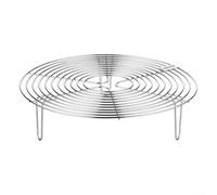QOXEZY Estante de enfriamiento redondo de acero inoxidable, estante de cocina para ollas al vapor, estante de vapor inoxidable 316 para bollos, huevos y maíz (28 cm)