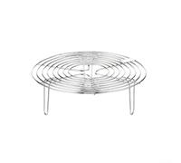 QOXEZY Estante de enfriamiento redondo de acero inoxidable, estante de cocina para ollas al vapor, estante de vapor inoxidable 316 para bollos, huevos y maíz (22 cm)