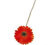QOXEZY Gerbera artificial de poliuretano con tallos florales realistas con núcleo de alambre flexible para arco de boda, hotel, vestíbulo, decoración del hogar, estilo de eventos (naranja)