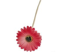 QOXEZY Gerbera artificial de poliuretano, flores de margaritas realistas con núcleo de alambre flexible para arco de boda, hotel, vestíbulo, decoración del hogar, estilo de eventos (rosa)