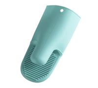 QOXEZY Guante de silicona para horno, resistente al calor e impermeable, para cocina, hornear, barbacoa, microondas, apto para lavavajillas, con agarre antideslizante, 5.5 x 11 pulgadas (paquete de 1)