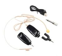 QOXEZY Juego de micrófono inalámbrico UHF con auriculares y opciones de mano para hablar en público y enseñar