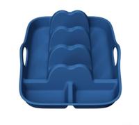QOXEZY Juego de soporte de silicona para tacos con cuenco antideslizante y de inmersión, diseñado para estabilidad y comodidad con múltiples tipos de tacos (azul oscuro)