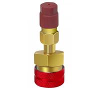 QOXEZY Kit adaptador para sistemas de aire acondicionado automotrices - R1234YF a R134A acopladores rápidos con conectores rojo y azul, sello de goma sin fugas y agarre ergonómico moleteado (alta