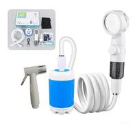 QOXEZY Kit de ducha para exteriores con bomba eléctrica, ducha portátil de camping de 4000 mAh para batería de 5 l/min flujo de agua (B)