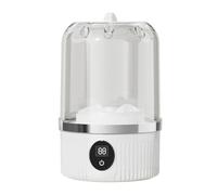 QOXEZY Lavadora portátil pequeña, 20,5 x 12,5 x 12,5 cm, material ABS + PP, operación con un solo toque con pantalla LCD, para uso personal de lavandería, diseño compacto para niños y viajes