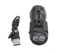 QOXEZY Linterna LED triple compacta, luz recargable de alto brillo de 500 lúmenes, carga rápida tipo C, cola magnética y clip de bolígrafo para uso en exteriores (C)