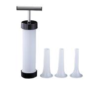 QOXEZY Máquina llenadora manual de salchichas con 3 boquillas de llenado | Haz salchichas caseras fácilmente con un relleno manual equipado con tres tamaños de boquilla intercambiables.