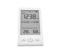 QOXEZY Medidor de dióxido de carbono con pantalla LCD, lecturas de 1,5 segundos, pistas, temperatura, humedad, recargable por USB, monitor de calidad del aire interior para el hogar, la oficina