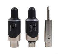 QOXEZY Micrófono inalámbrico UHF XLR transmisor y receptor para cámara réflex digital mezcladora de guitarra, sistema de micrófono dinámico inalámbrico de largo alcance para iglesia boda