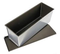 QOXEZY Molde de aluminio para hornear pan sin recubrimiento con tapa para hornear pan tostado, pasteles y pan rápido con mejor circulación de aire gracias a las perforaciones en el fondo (900 g)