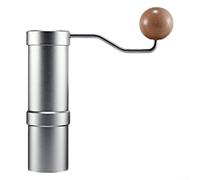 QOXEZY Molinillo de café manual con regulación de grado de molienda ajustable para ajustes finos a gruesos, adecuado para todos los métodos de preparación (plateado)