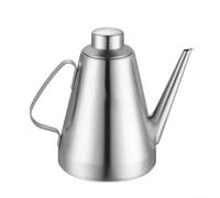 QOXEZY Olla de control de aceite de acero inoxidable a prueba de fugas, construcción 304 de grado alimenticio, diseño de boquilla de águila de precisión, vertido suave sin goteo, mango ergonómico con