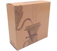 QOXEZY Papel de filtro de café de pulpa de madera, 100 unidades, para modelos Hario Cone Shape Dripper V01 V02, optimizado para verter sobre elaboración, pulpa de madera natural, diseño de oreja