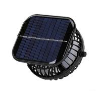 QOXEZY Pequeño ventilador solar para adaptación de sombrero limentada por energía solar, recargable por USB, camino de flujo de aire ajustable de tres puntos, ligero y portátil para