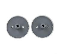 QOXEZY Perillas de repuesto para lavadora, 2 unidades, control de temperatura para dial para lavadora, secadora, válvula aisladora, mango de plástico, color gris, 30 mm