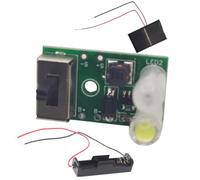 QOXEZY Placa de circuito de luz solar de 1,2 V con caja de batería y panel solar de 2 V para cadena de luces LED, lámpara de tarro, iluminación de pared de césped, placa de control compacta de fibra