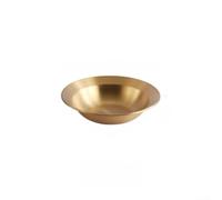 QOXEZY Plato de acero inoxidable de estilo coreano, bandeja apilable profunda para ensalada de pasta de langosta, sopa, vajilla plateada u dorada para comidas diarias (20 cm, dorado)