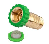 QOXEZY Regulador de presión de agua RV de 40-50 PSI de latón con filtro integrado, rosca de manguera de 3/4 pulgadas, para sistema de agua dulce de RV, cámper, barco,