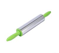 QOXEZY Rodillo de acero inoxidable para panaderos caseros, rollo de masa, triturar hielo, preparar envoltorios de albóndigas de manera consistente, mango ergonómico, antiadherente, fácil de limpiar